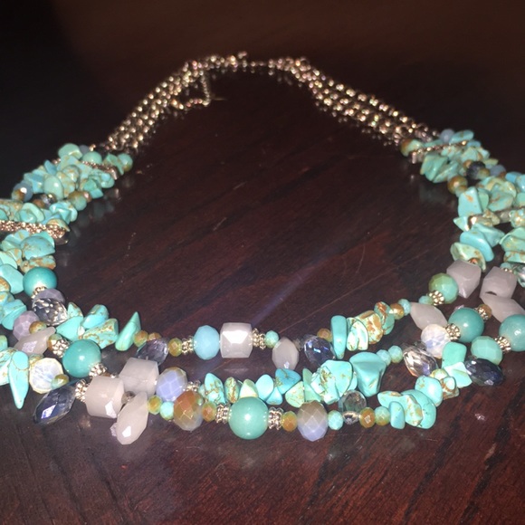 💎Three strand turquoise necklace - Picture 1 of 10